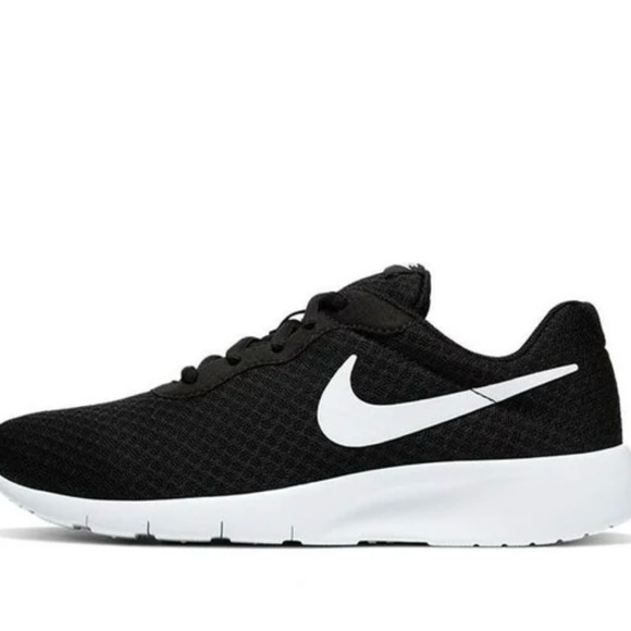 Nike Black and White Tanjun Sneakers - Picture 1 of 7
